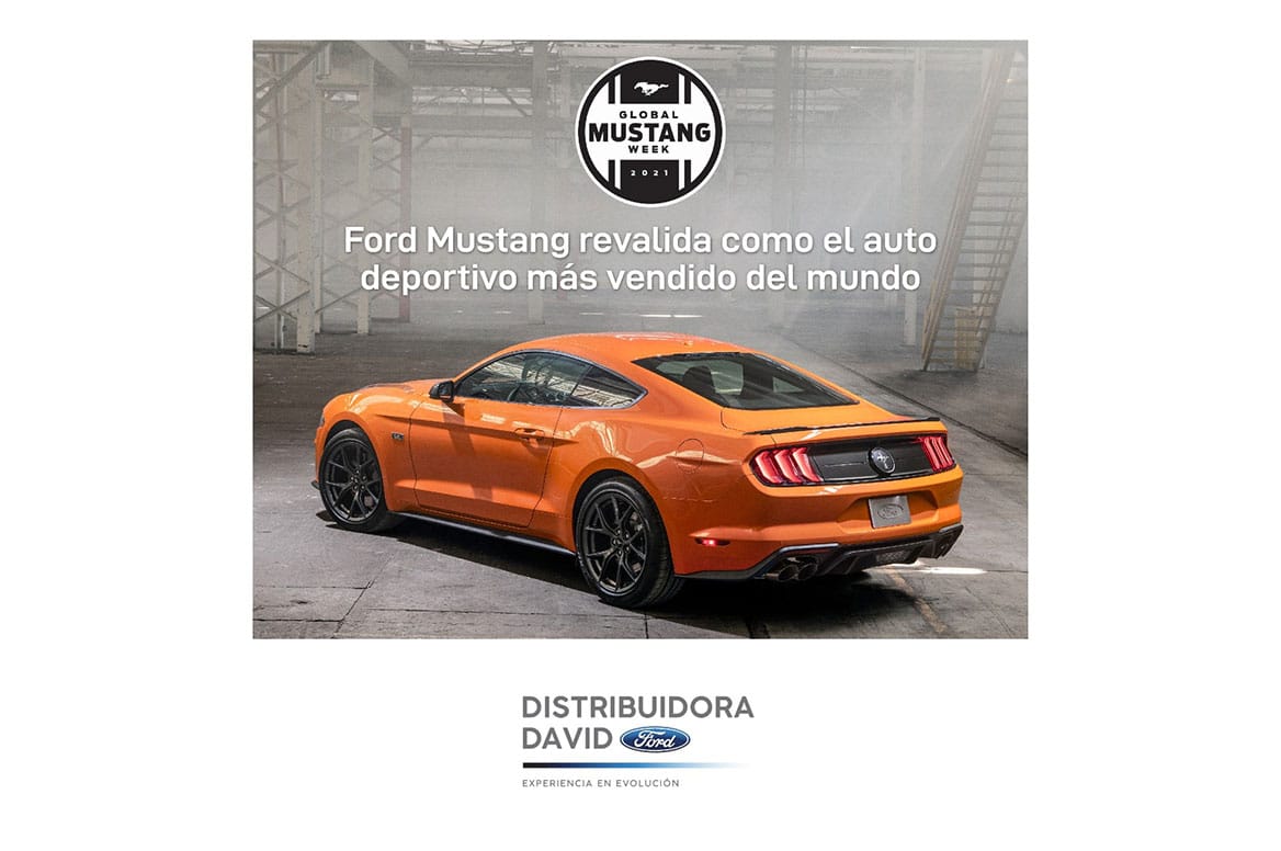 FORD MUSTANG REVALIDA COMO EL AUTO DEPORTIVO MÁS VENDIDO DEL MUNDO